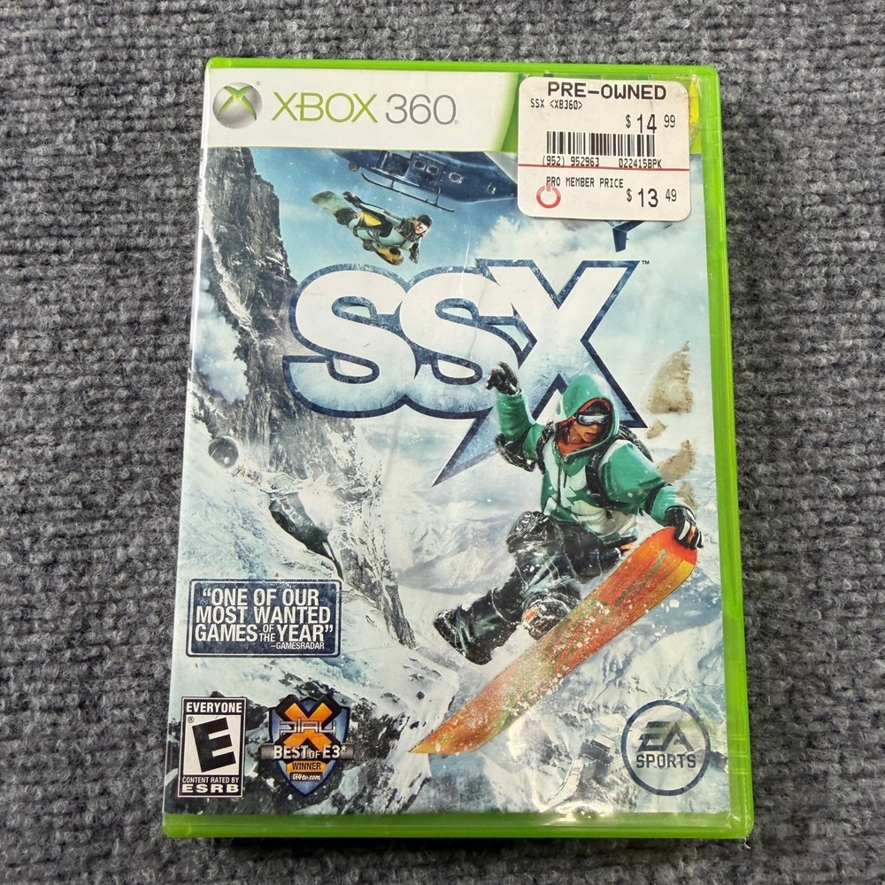 SSX Xbox 360 Video Game Green Snowboarding Sports Action E Rated